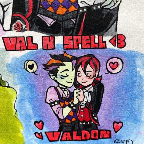 Spelldon Cauldronello Monster High, Monster High Valentine X Spelldown, Kieran Valentine X Spelldon Cauldronello, Kieran Valentine Fanart, Kieran Valentine Icon, Spelldon X Valentine, Valentine X Spelldown, Valentine Monster High, Kieran Valentine