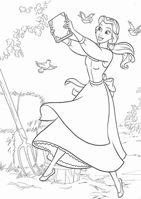 Free & Easy To Print Beauty and The Beast Coloring Pages - Tulamama Beauty And Beast Coloring Pages, Coloring Pages Disney Princesses, Beauty And The Beast Coloring Pages, Beauty And The Beast Coloring, Disney Coloring Pages Printables, Princess Coloring Sheets, Beauty And The Beast Drawing, Belle Coloring Pages, Beast Disney