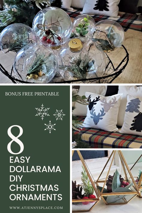 If you're looking for some easy and affordable DIY Christmas decor, look no further than Dollarama! You can find all sorts of great ornaments and decorations to help make your home feel festive. Plus, these projects are so simple that anyone can do them! Dollarama Christmas Crafts, Dollarama Christmas Diy, Dollarama Christmas Decor, Simple Holiday Decor, Diy Christmas Decor, Easy Diy Decor, Diy Christmas Tree Ornaments, Simple Christmas Decor, Homemade Decor