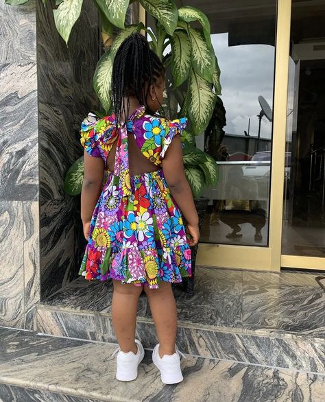 Kids African Outfits Girls Ankara, Ankara Gown For Kids Girl, Girls Ankara Styles Children, Ankara For Kids Girls Dresses, African Children Dress Designs, Ankara Dress For Children, Short Gown For Kids, Ankara Dress Styles For Kids, Gown Style For Children