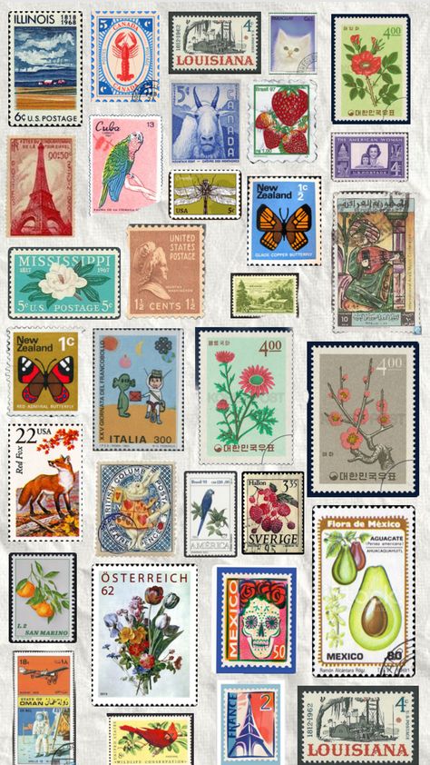 Cool stamps #stamps #postcard #mail #stampaesthetic #vintage #wallapaper #vibes Vintage Postcard Aesthetic, Postcard Aesthetic, Postage Stamp Design, Stamp Design, Vintage Postcard, Art Drawings Sketches, Sticker Art, Artsy Fartsy, Postage Stamps