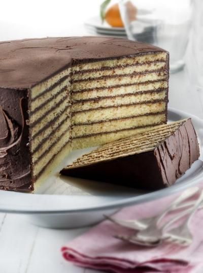 12 Layer Chocolate Cake Recipe, Seven Layer Cake, Dobos Torte, Doberge Cake, Smith Island Cake, Island Cake, Cooking Contest, Devils Food Cake, Chocolate Layer Cake