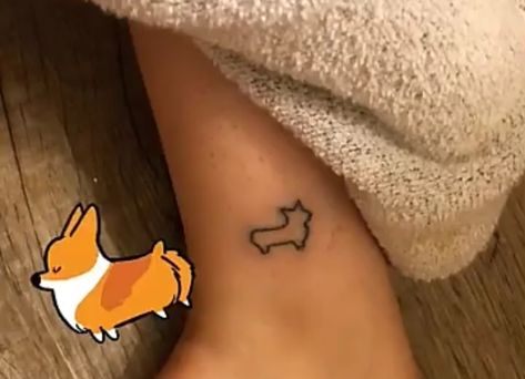 Small Corgi Tattoo, Corgi Tatoos, Fine Line Corgi Tattoo, Tiny Corgi Tattoo, Minimal Corgi Tattoo, Corgi Ears Tattoo, Corgi Tattoo Minimalist, Corgi Head Outline Tattoo, Corgi Portrait Tattoo