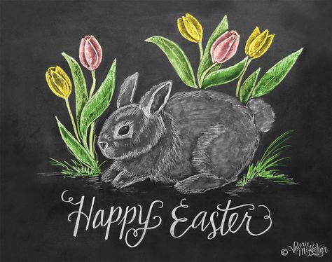 Easter Chalkboard Art, Chalk Doodles, Easter Artwork, Summer Chalkboard Art, Easter Wallpapers, Summer Chalkboard, Tulip Card, Spring Chalkboard, Chalkboard Projects