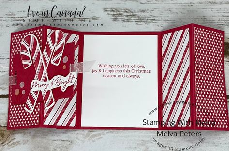 Sweet Candy Canes, Folded Christmas Cards, Candy Cane Cards, Stamped Christmas Cards, Christmas Card Set, Homemade Christmas Cards, Stampin Up Christmas Cards, Candy Cards, Christmas Card Crafts