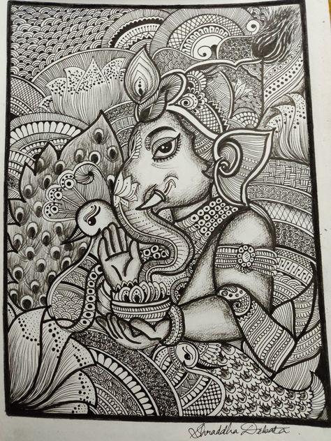 Ganpati Sketch Pencil Mandala, Krishna Full Body Drawing, Ganesha Zentangle Art, Ganesh Ji Mandala Art, Lord Ganesha Mandala Art, Ganpati Mandala Art, Ganesh Mandala Art, Ganesh Sketch, Ganesha Mandala Art