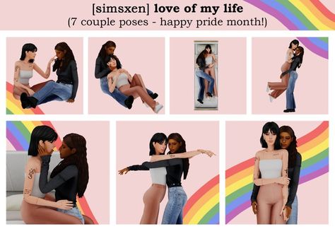 Love of my life - 7 couple poses | Patreon Masc Lesbian, Sims 4 Cc Finds, Sims 4 Clothing, Couple Poses, Sims Mods, Sims 4 Custom Content, Sims 2, Sims Cc, Couple Posing