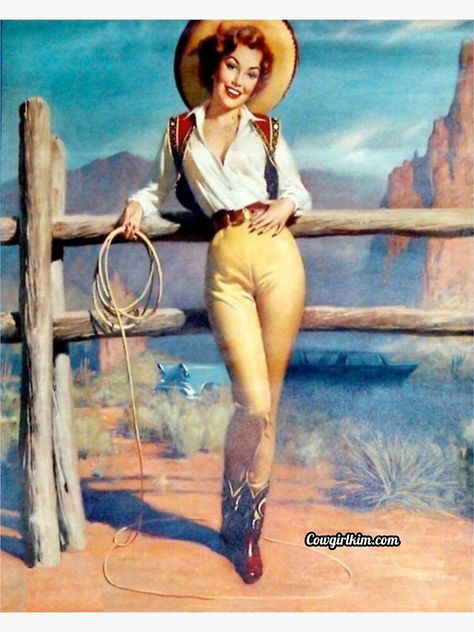 Chic Art Prints, Pin Up Pictures, Pin Up Drawings, Cowgirl Pictures, Pin Up Vintage, Pin Up Girl Vintage, Wilde Westen, Pinup Art, Cowgirl Art