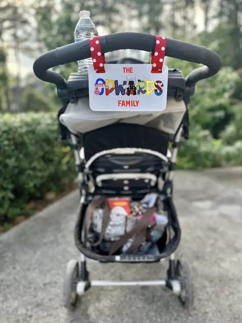 This Personalized Disney Stroller Tag Is A Must Have! Disney Stroller Tags, Stroller Tag, Disney Stroller, Strollers At Disney World, Disney Trip Surprise, Disneyland Planning, Match Font, Disney World Vacation Planning, Disney 2024