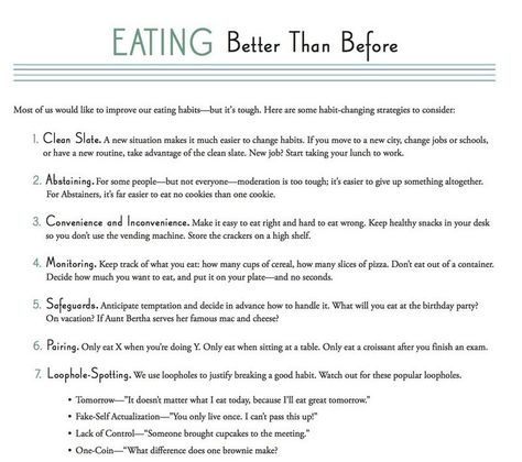 Healthy eating tips based on the book Better Than Before Professional Learning Communities, Gretchen Rubin, Eating Better, George Mason University, Psychology Student, Happiness Project, Eat Pray Love, School Psychologist, Eating Tips