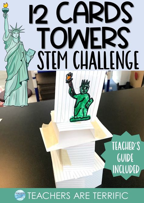 STEM Challenge: This challenge uses index cards- any size you want and each group gets only 12. This is an amazing and simple challenge and would be perfect at the beginning of your school year- without breaking your budget! This is a perfect challenge for your elementary students for the start of school- using only one easy material. KIds love this and you will love watching them make a chain from only paper! This blog post will tell you more! #STEM #backtoschool Stem Challenges Elementary, Steam Challenges, Stem Classes, Engineering Design Process, Stem Challenge, Stem Challenges, Stem Projects, Stem Science, Beginning Of School