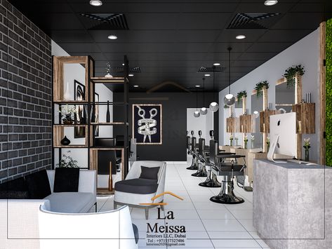 DUBAI GENTS SALON DESIGN LA MEISSA INTERIORS LLC ,0557327486 Barber Shop Interior, Barber Shop Decor, Shop Decor, Salon Design, Shop Interior, Barber Shop, Conference Room, Conference Room Table, Dubai