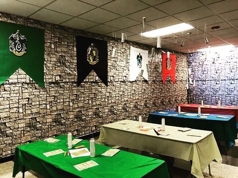 Harry Potter themed room transformation done by Mrs. S Classroom Craziness Harry Potter Room Transformation, Harry Potter Themed Room, Harry Potter Day, Transformation Inspiration, Harry Potter Classroom, Classroom Transformation, Harry Potter Room, Club Ideas, Themed Room