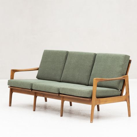 Listed on VNTG.com: 3-Seater sofa, Danish design 1960's | #vntg #vintage Group Office, Danish Sofa, Couch Ideas, Mid Century Living, Mid Century Living Room, Mid Century Modern Living Room, Vintage Sofa, 3 Seater Sofa, Danish Modern