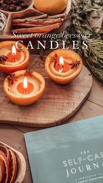 Diy Orange Candle, Christmas Beeswax Candles, Aesthetic Lighting, Intentional Gifts, Diy Cleaner, Beeswax Candles Diy, Herbal Candles, Candles Burning, Homestead Kitchen