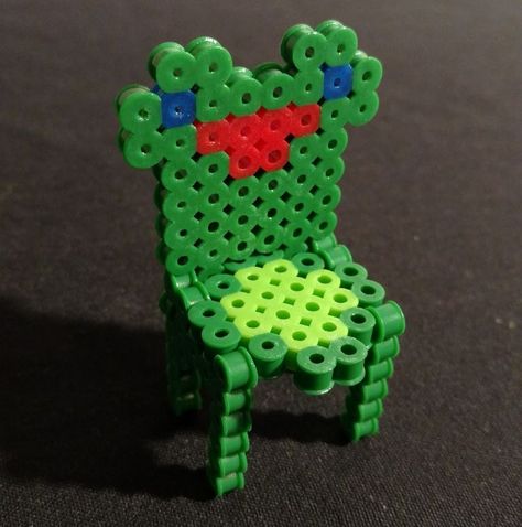 Froggy Chair, Hamma Beads Ideas, Easy Perler Bead Patterns, Perler Creations, Pearl Beads Pattern, 3d Perler Bead, Tea Cosies, Crochet Geek, Hama Beads Design