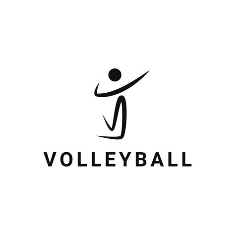 Volleyball Logo Design Concept With Jumping Person Icon Volleyball Logo Design, Volleyball Logo, Logo Design Concept, Person Icon, Volleyball Team, Design Concept, Team Logo, Volleyball, Concept Design