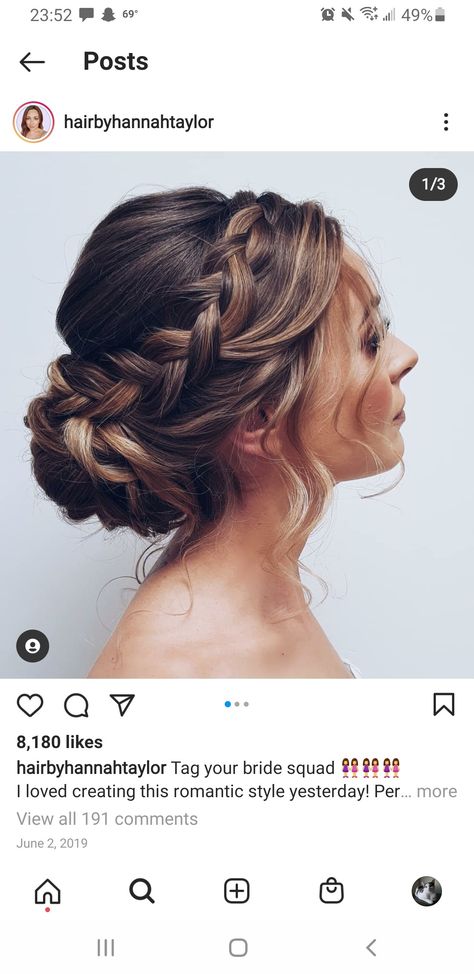 Beautiful bridal updo, braided & curled Bride Hairstyles Updo, Wedding Hair Brunette, Bridal Hairstyles With Braids, Bridemaids Hairstyles, Wedding Hair Trends, Venus Of Willendorf, Wedding Hair Up, Bridal Hair Buns, Bridesmaid Hair Makeup