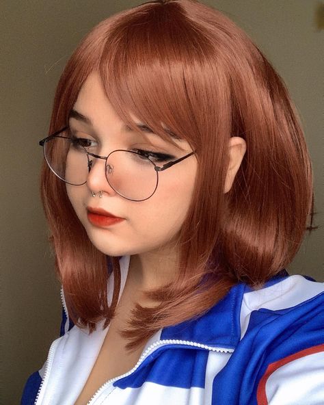 Insta:@luayumiii Uraraka Cosplay, Ochaco Uraraka, Ochako Uraraka, Cut My Hair, Hair Cuts, Hairstyles, Hair Styles, Hair, Anime