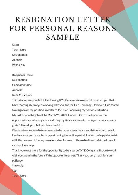 Resignation Letter For Personal Reasons Samples Resignation Reasons, Resignation Letter For Personal Reason, Letter Of Resignation For Work Heartfelt, Resignation Letter Sample Heartfelt, Resignation Letter Quitting Job, Resignation Quotes, Work Resignation Letter, Funny Resignation Letter, Resume Content