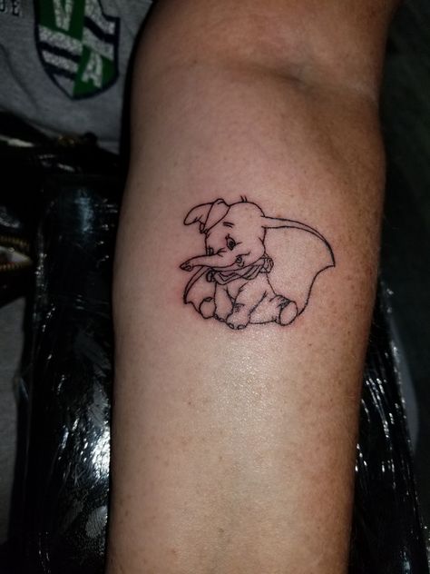 Dumbo Outline Tattoo, Simple Dumbo Tattoo, Small Dumbo Tattoo, Cute Dumbo Tattoo, Disney Dumbo Tattoo, Dumbo Tattoo, Wrist Band Tattoo, Mum Tattoo, See Tattoo