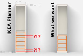 Optimizing an IKEA Wardrobe : 6 Steps - Instructables Ikea Pax Closet With Vanity, Ikea Pax Upgrade, Pax Closet With Doors, Pax 75 Cm Ikea Door Hack, Wardrobe With Doors, Ikea Closet Hack, Pax Hack, Primary Closet, Closet Wallpaper