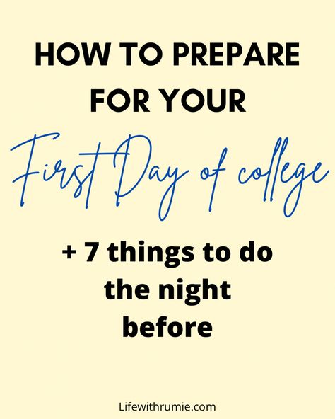 College 1st Day, First Day Of College Checklist, Letter To College Freshman, College Instagram Story, 1st Day Of College, College Tips Freshman, College First Day, Prep For College, College Freshman Survival Kit