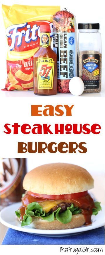 Steakhouse Burger Recipe, Steakhouse Burgers, Cabin Meals, Bbq Burger Recipes, Amazing Dinners, Steakhouse Burger, Ranch Burgers, Yummy Sandwiches, Main Recipes