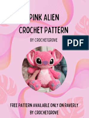 DDCrochetPattern Cinnamaroll20160225 | PDF | Crochet | Handicrafts Crochet Alien, Alien Patterns, Blue Alien, Crochet Bobble, Baby Octopus, Pink Stitch, Easy Crochet Animals, Crochet Mignon, Jumper Knitting Pattern