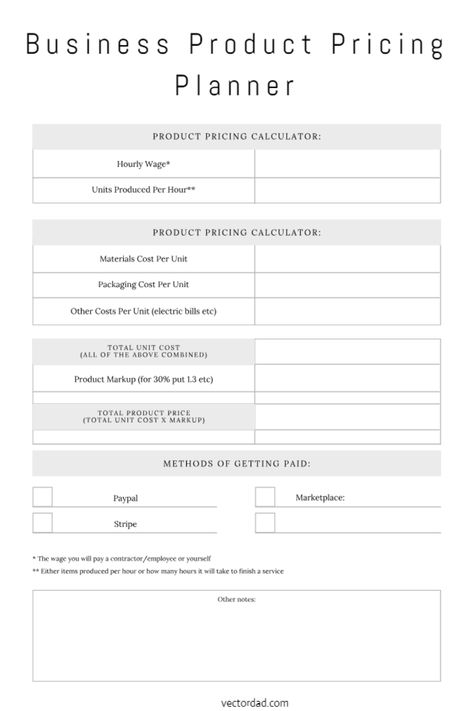 Business Outline Template, Product Costing Template, Business Binder Printables Free, Small Business Planner Free Printables, Product Pricing Worksheet, Business Organization Printables, Free Business Printables, Joy Tshirt, Small Business Printables