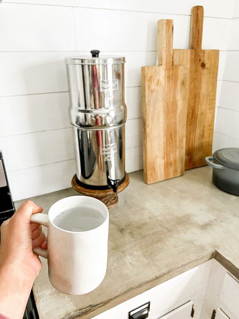 Setting Up A Berkey Water Filter - Priming The Filters + The Red Food Dye Test | We Lived Happily Ever After Red Food Dye, Berkey Water Filter, Kitchen Help, Clean Drinking Water, Stand Ideas, Safe Water, Cling Film, Food Dye, Water Beads