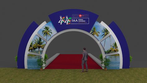 IAA World Congress - 2019[entry arch] on Behance Exhibition Gate Design, Event Entry Gate Design, Entry Arch Design, Exhibition Entrance Design, Event Gate Design, Entrance Arch Design, Entry Gate Design, Events Background, Event Arch