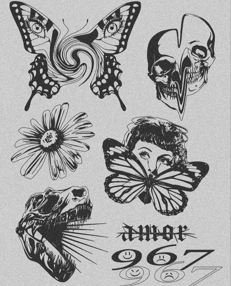 Palm Size Tattoos, Borboleta Tattoo, Tattoo Catalog, Basic Tattoos, Grunge Tattoo, Doodle Tattoo, Tattoo Portfolio, Line Art Tattoos, Daejeon