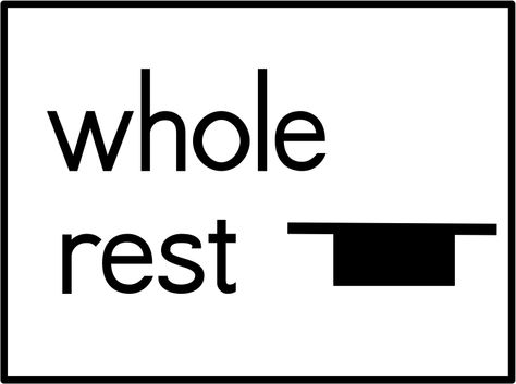 Whole rest Whole Note Symbol, Note Values, Music Terms, Music Theory, Tech Company Logos, Education, Music, Quick Saves