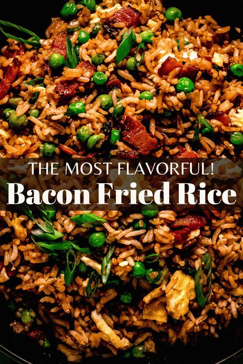 Bacon Fried Rice with Shallots comes together easily in only 15 minutes! Skip the takeout and make your own (tastier) version at home. // recipe // easy Fried Rice Bacon, Asian Bacon Recipe, Bacon And Rice Recipes, Rice And Bacon Recipes, Bacon Fried Rice Recipe Easy, Bacon Rice Recipes, Fried Rice Recipe With Bacon, Recipes With Shallots, Newlywed Recipes