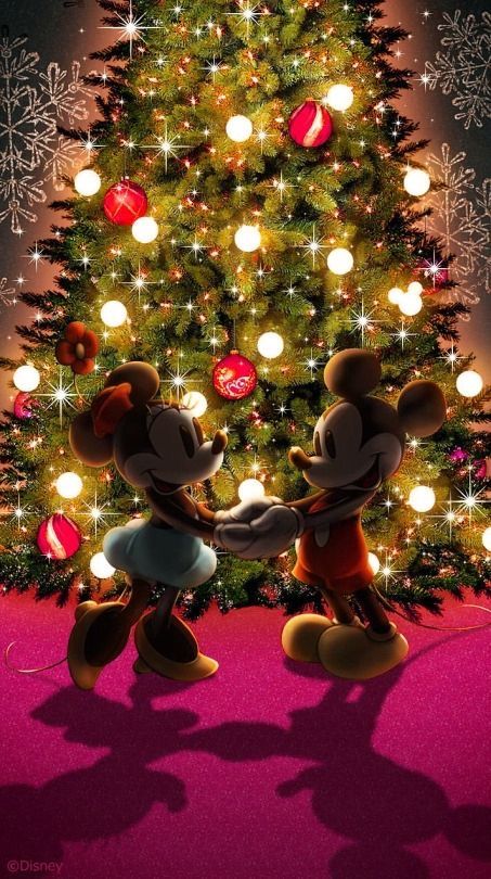 Wallpaper Natal, Deco Disney, Minnie Christmas, 디즈니 캐릭터, Retro Disney, Wallpaper Disney, Karakter Disney, Cute Christmas Wallpaper, Mickey Mouse Wallpaper