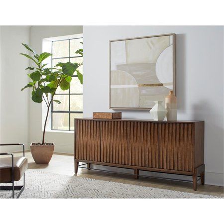 Credenza Office, Office Console, Mid Century Tv Console, Living Room Credenza, Living Room Chest, Credenza Decor, Sideboard Decor, Low Sideboard, Living Room Console