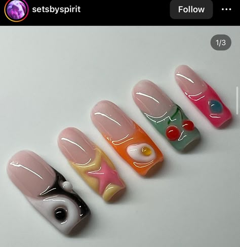 Weird Nail Designs, Punk Nails, Grunge Nails, Work Nails, Crazy Nails, Pretty Gel Nails, Soft Nails, Hair Nails, March 7