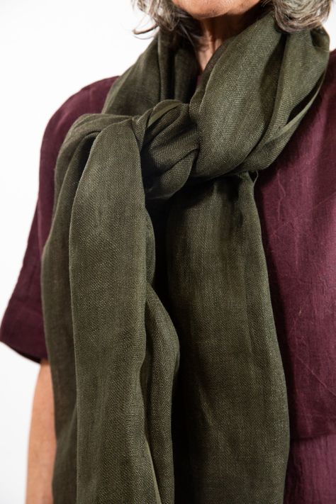 Our linen gauze scarf range is the perfect way to add a pop of colour to your look. They are as light as a feather but generous in size and come in a wide variety of colours. Wear your scarf around the neck, tied as a head scarf, or wrapped around the shoulders. They are the perfect transseasonal wardrobe addition.   Details    Natural fibre / 100% Linen / 100gsm / lightweight Fabric Description:  a loosely woven linen gauze   Made in India      Key Measurements    Width72cmLength187cm     Care Instructions We recommend that you follow these simple guidelines to care for your linen gauze scarf:  Hand wash in tepid water with a mild detergent Squeeze out excess water Give your scarf a gentle shake out and dry flat avoiding direct sunlight Do not tumble dry Iron using the linen setting on yo