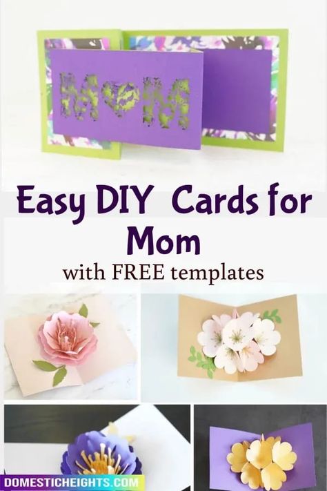 Diy Birthday Cards For Mom From Daughter, Diy Birthday Card For Mom, Bday Cards For Mom, Diy Cards For Mom, Mom Birthday Card Ideas, Diy Birthday For Mom, Birthday Card Making Ideas, Birthday Card Ideas Diy, Card Ideas For Mom