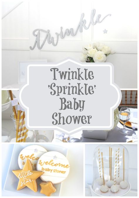 Twinkle Sprinkle Baby Shower via Pretty My Party Twinkle Sprinkle, Hostess Ideas, Sunshine Committee, Planning List, Girl Parties, Twinkle Twinkle Baby Shower, Sprinkle Shower, Chanel Party, Sprinkle Party