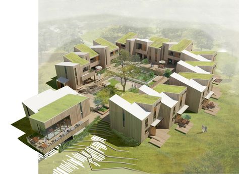 Sustainable Architecture House, Case Analysis, Social Housing Architecture, Sustainable Architecture Design, Co Housing, Urban Housing, Community Housing, Eco Architecture, Townhouse Designs