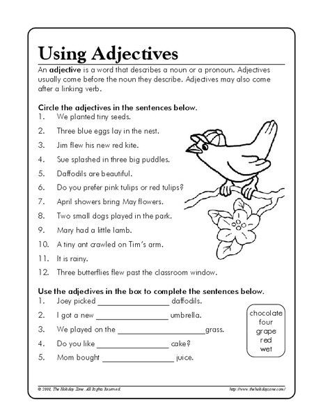 Adjectives Worksheet 3rd, Adjectives Worksheet 2nd Grade, Nouns And Verbs Worksheets, Worksheets For Grade 2, Adjectives Grammar, Adjectives Worksheet, Adjective Words, 6th Grade Worksheets, Linking Verbs