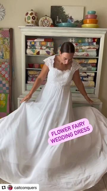 CalRecycle on Instagram: "Can you upcycle a $20 wedding dress from a thrift store? @caitconquers proves it can be done with some colorful dye and flowers. #NationalDressDay #Repost @caitconquers with @use.repost
・・・
Do you know any brides that would wear something like this on their wedding day? 😍💕✨🌸🌼 I was on a time crunch for this dress, and was able to finish it in 2 days! If you watch my stories you know this was redemption for this dress, as I had tried to dip dye it with UV color changing dye and it was AWFUL. This was the perfect solution 🥹
.
.
.
#upcycle #upcycled #upcycling #upcycledfashion #upcycledclothing #upcycledweddingdress #upcycledwedding #weddingdress #weddingdresses #weddingdressinspo #pastelwedding #fairycore #faeriecore #pinkweddingdress #rainbowweddingdress #spri Thrift Store Wedding Dress, Thrift Store Wedding, Upcycled Wedding Dress, Faerie Core, Rainbow Wedding Dress, Upcycled Wedding, Thrift Flips, Fairy Wedding Dress, Pink Wedding Dress