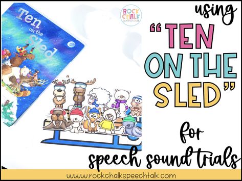 “10 on the sled” is one of my favorite repetitive books for winter.  The book is sung to the tune of “10 in the bed”, and song books are generally always a hit with my kids!  In a previous post, I wrote about the role of repetitive books in therapy, some of which involved speech […] 10 On The Sled Book Activities, Books For Winter, Ten In The Bed, Final Consonant Deletion, Consonant Words, Song Books, Preschool Speech Therapy, Rock Chalk, Preschool Speech