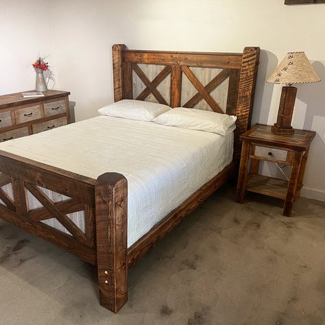 Reclaimed Barnwood Beds - Sustainably sourced – tagged "reclaimed bed" – Blue Ridge Furniture Barnwood Beds, Barnwood Bed, Rustic Wood Bed, Timber Bed Frames, Reclaimed Wood Beds, Rustic Bed Frame, Timber Beds, Log Bed, Rustic Bedding