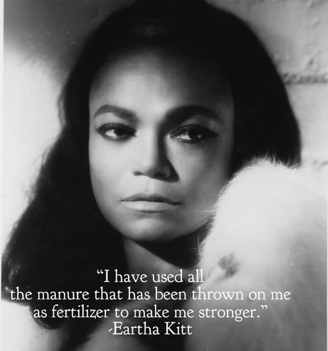 Eartha Kitt Quotes, Black Glamour, Eartha Kitt, Vintage Black Glamour, Black Hollywood, History Facts, Black Beauty, A Quote, Pretty Words