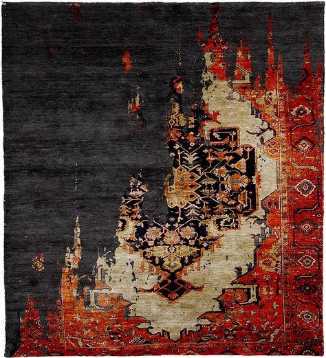 Renaissance C Hand Knotted Tibetan Rug from the Tibetan Rugs collection at Modern Area Rugs Persian Art Painting, Modern Rug Design, Tibetan Rugs, Iranian Art, Tableau Art, Design Studios, 3d Texture, Carpet Design, Persian Carpet