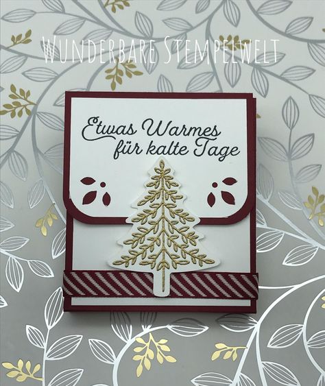 Wunderbare Stempelwelt Monika Weiss Mäder Stampin' Up! Papercraft Christmas Cards, Stampin Up Weihnachten, Stamp World, Tea Bag Holder, Gift Card Holder, Stamping Up, Xmas Cards, Xmas Gifts, Diy Paper