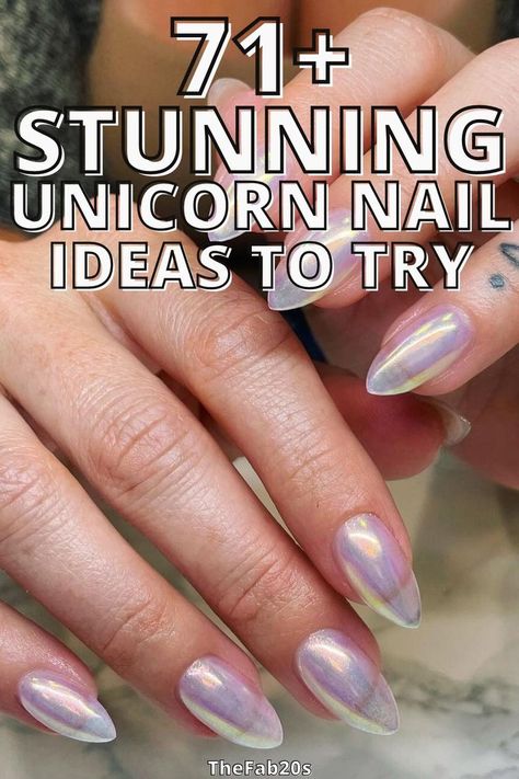 If you're looking for unique unicorn nails designs and ideas, these are a MUST-TRY. Delicate pastel hues, iridescent glitter, and captivating unicorn-inspired art come together to create a truly magical manicure that will transport you to a realm of whimsy and wonder. Whether you want short unicorn nails designs or stiletto, we've got you covered... Irridescent Nails, Unicorn Nails Designs, Art To Make, Unicorn Nails, Unicorn Design, Bold And Beautiful, Artificial Nails, Nails Designs, Perfect Nails